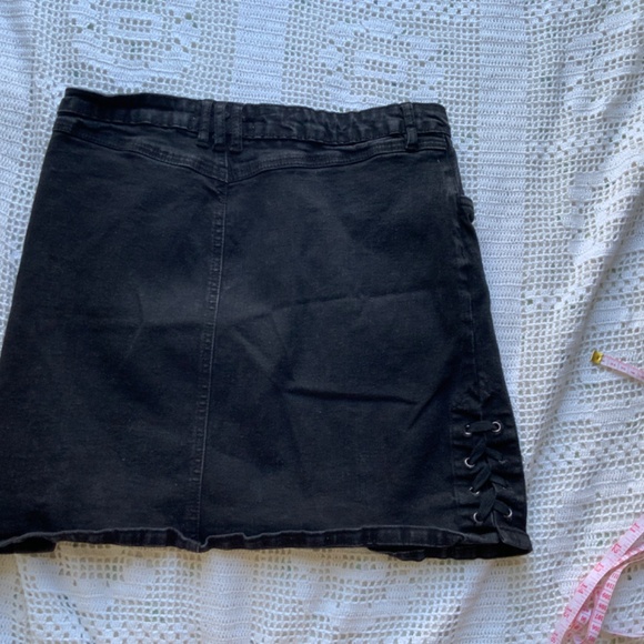 Streetwear Society Black Demin Skirt Size L - Picture 5 of 5